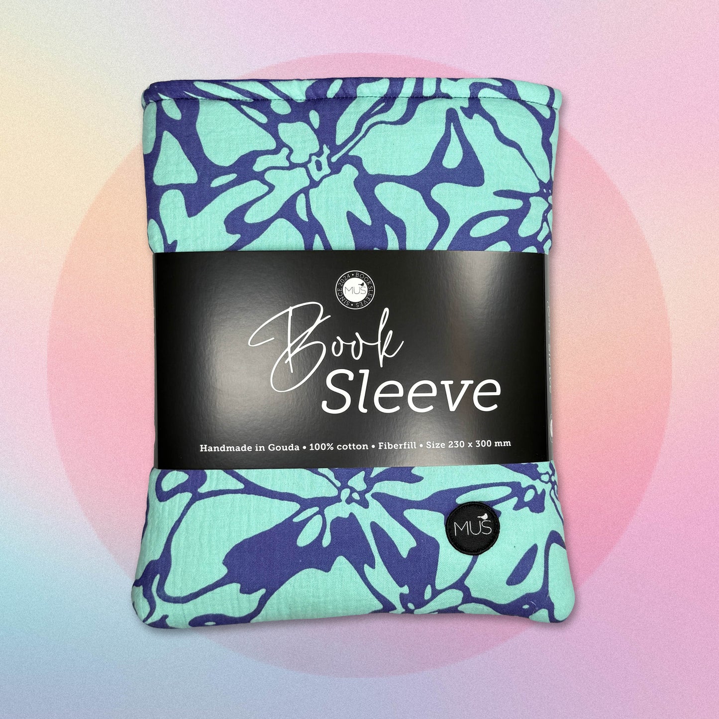 MUS Book Sleeve | Abstract mint en paars