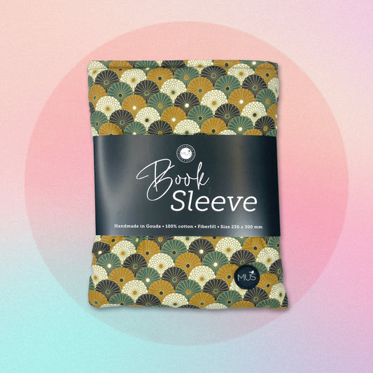 MUS Book Sleeve | Artdeco okergeel en groen