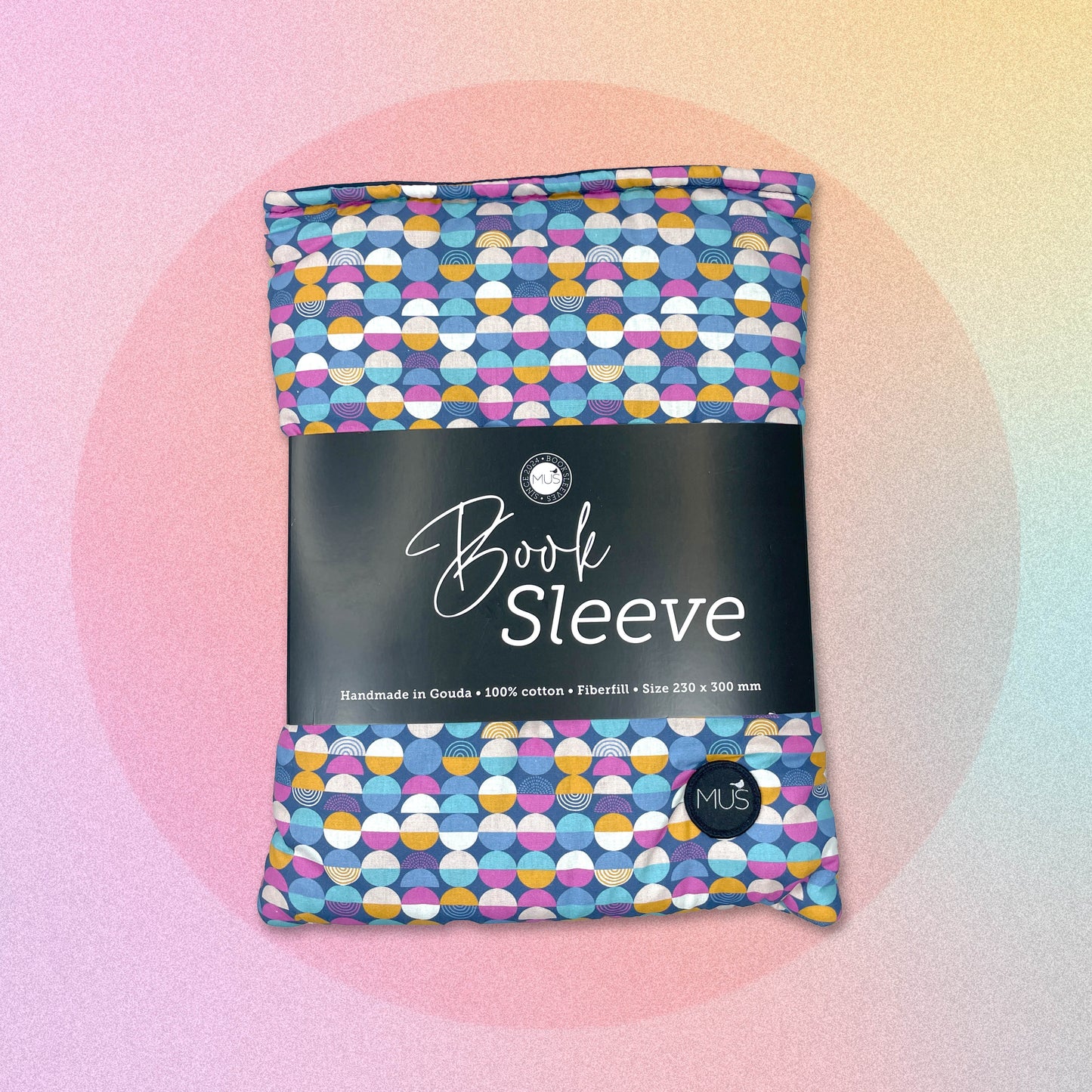 MUS Book Sleeve | Abstract halve rondjes kleurrijk