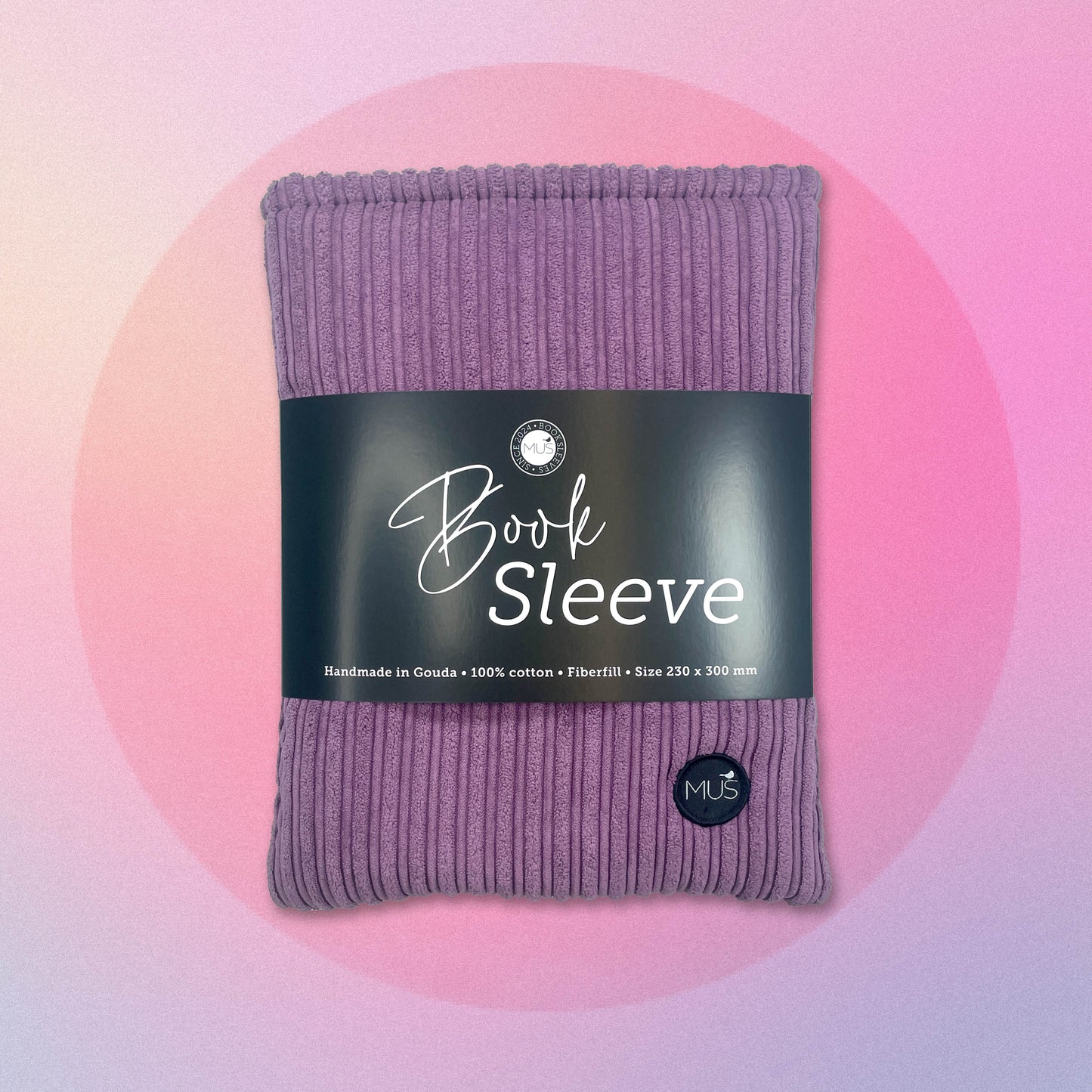 MUS Book Sleeve | Rib paars grof