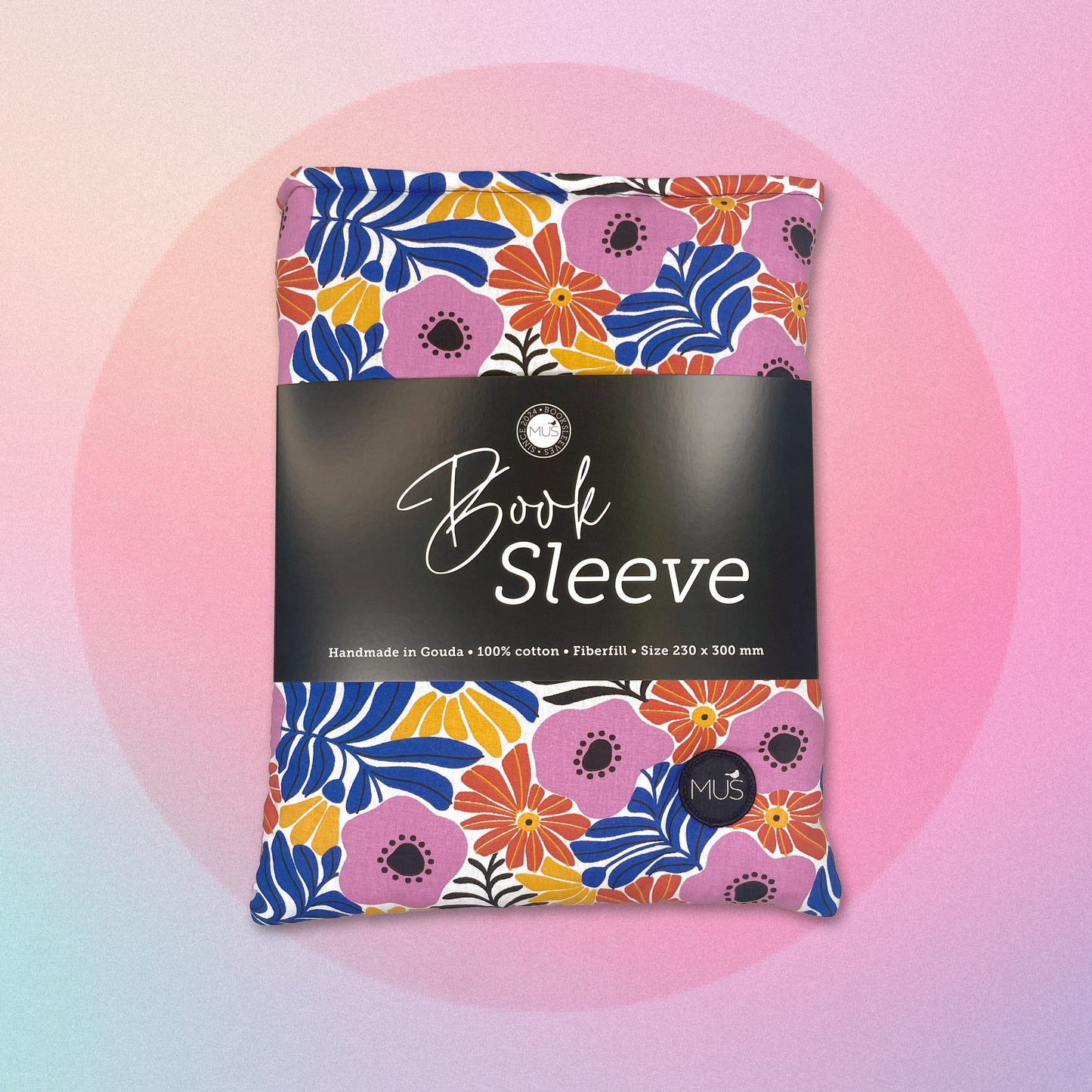 MUS Book Sleeve | Abstract bloemen kleurrijk