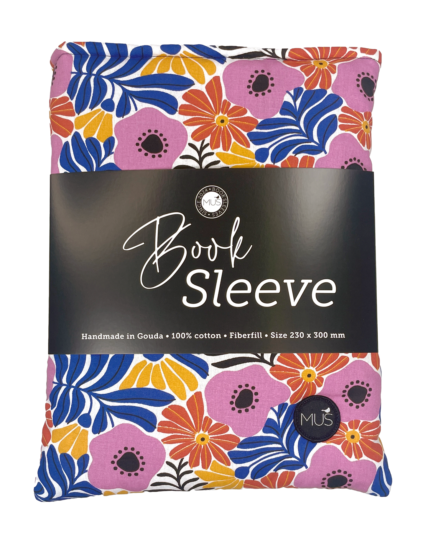 MUS Book Sleeve | Abstract bloemen kleurrijk