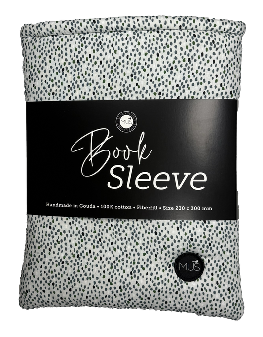 MUS Book Sleeve | Groen met stippen