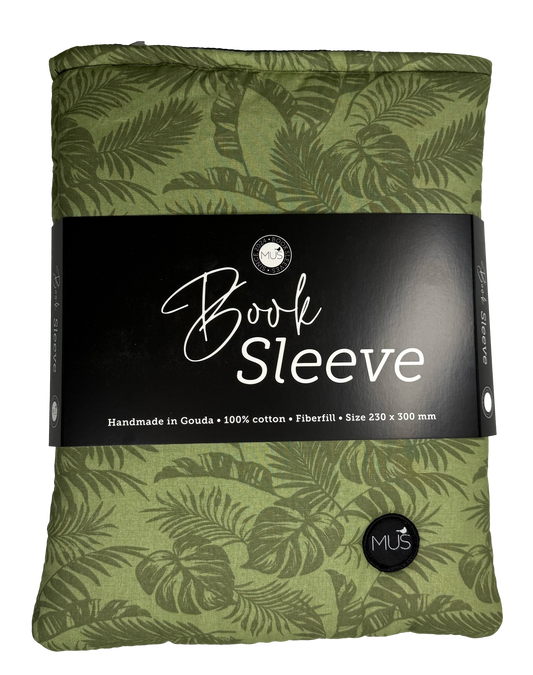 MUS Book Sleeve | Groen met bladeren