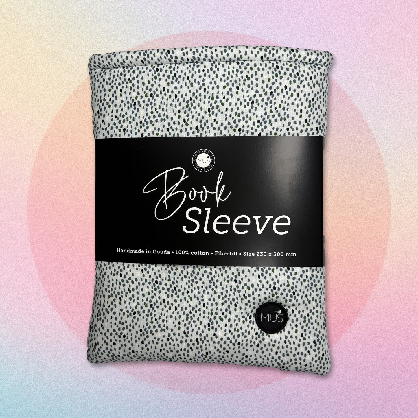 MUS Book Sleeve | Groen met stippen