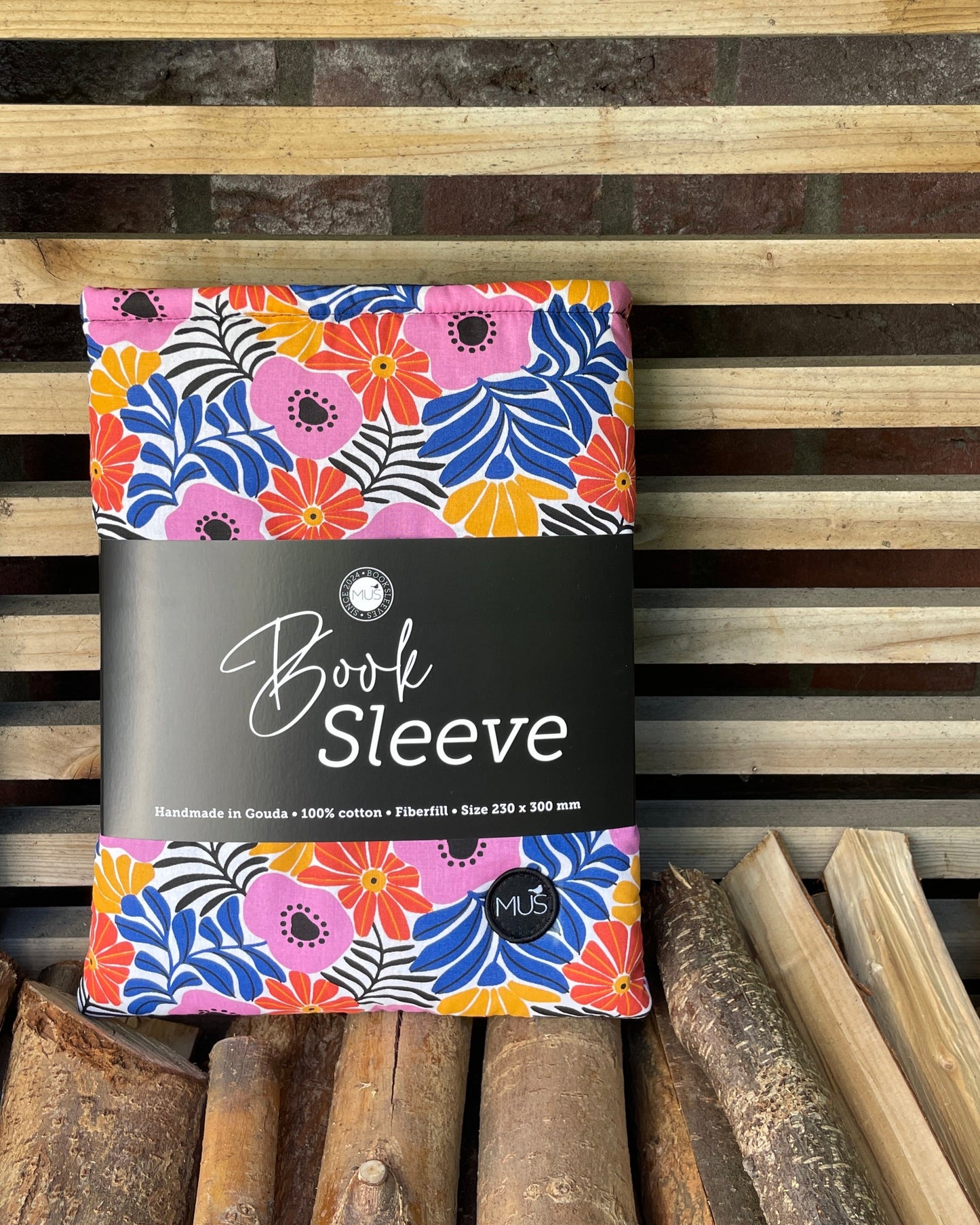 MUS Book Sleeve | Abstract bloemen kleurrijk