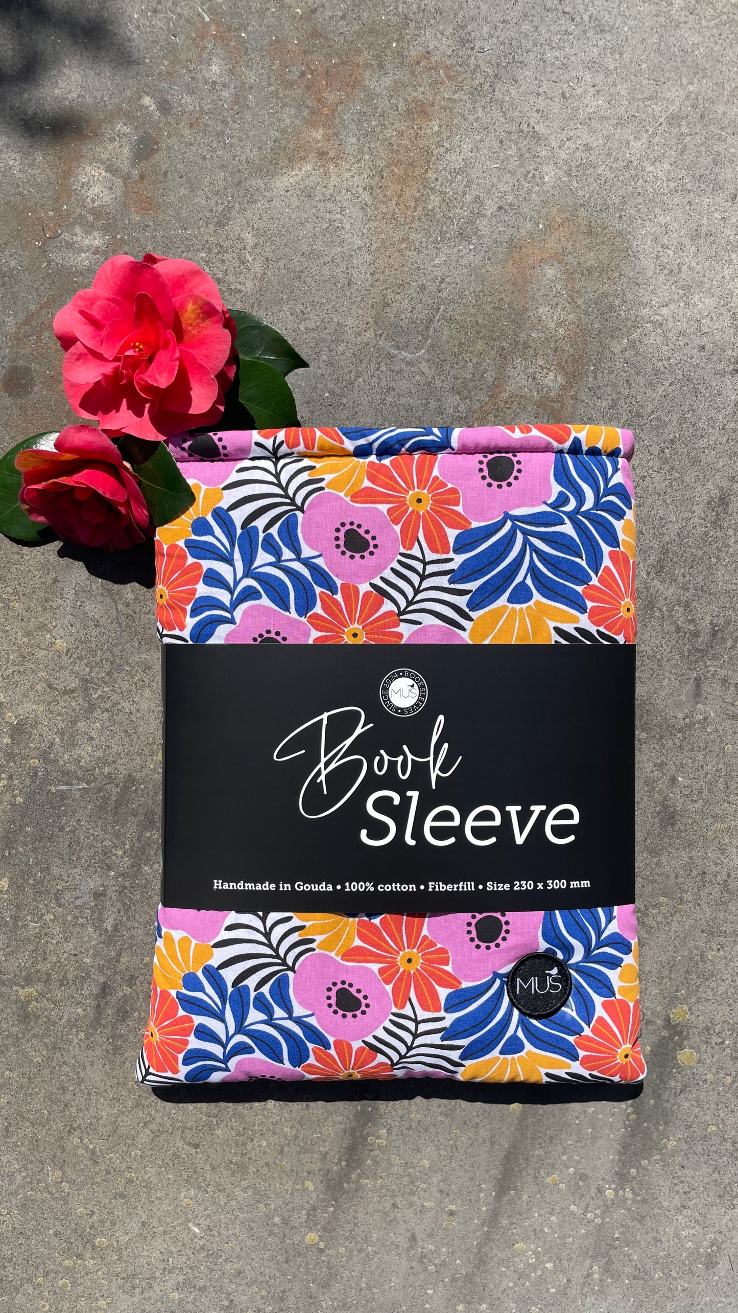 MUS Book Sleeve | Abstract bloemen kleurrijk