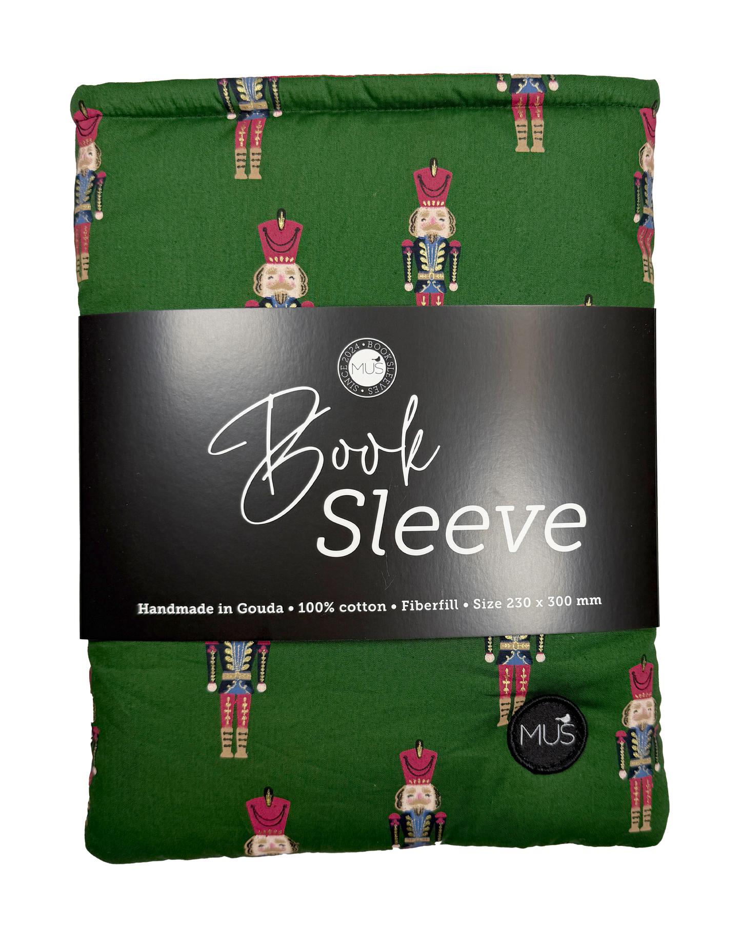 MUS Book Sleeve | Kerst groen met notenkrakers