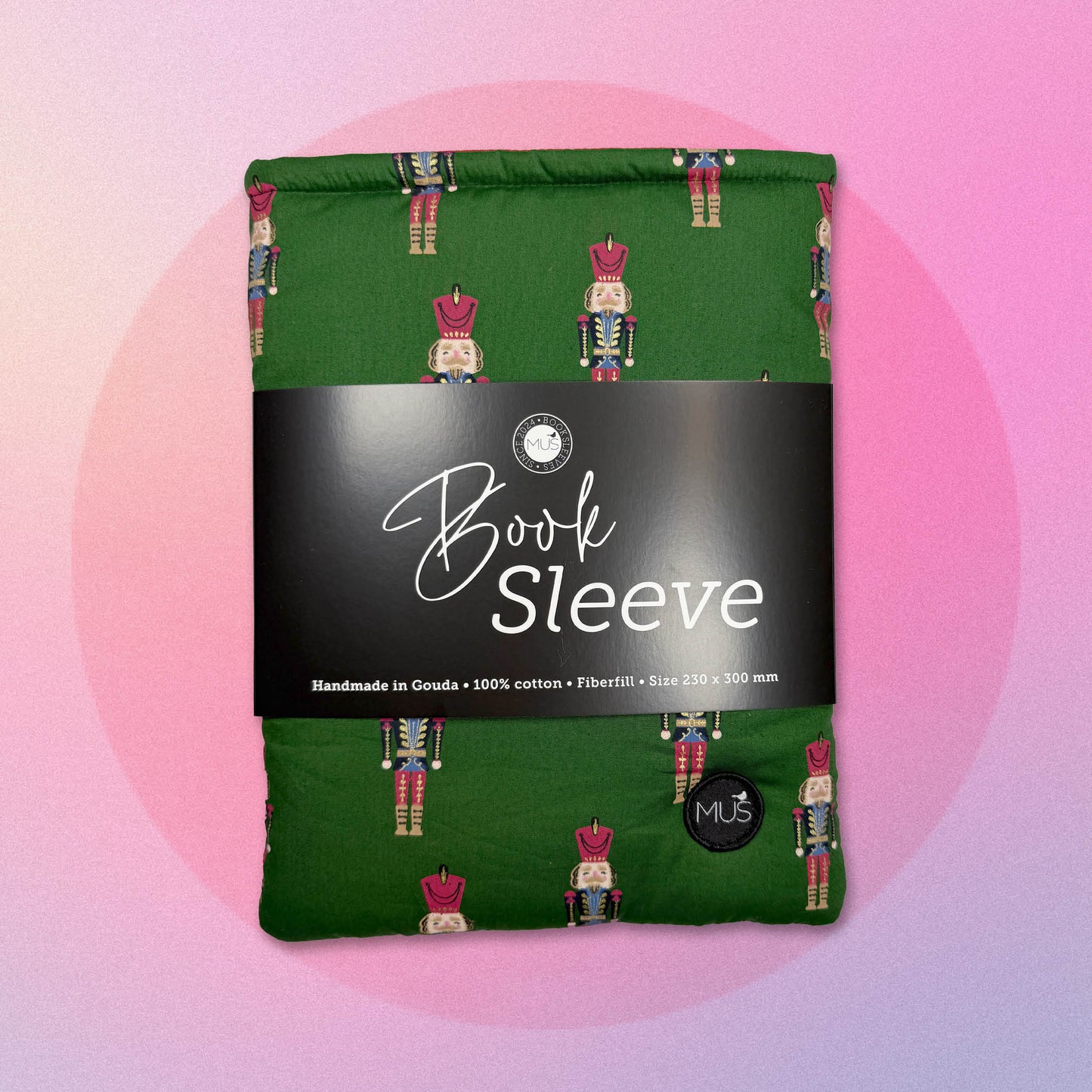 MUS Book Sleeve | Kerst groen met notenkrakers