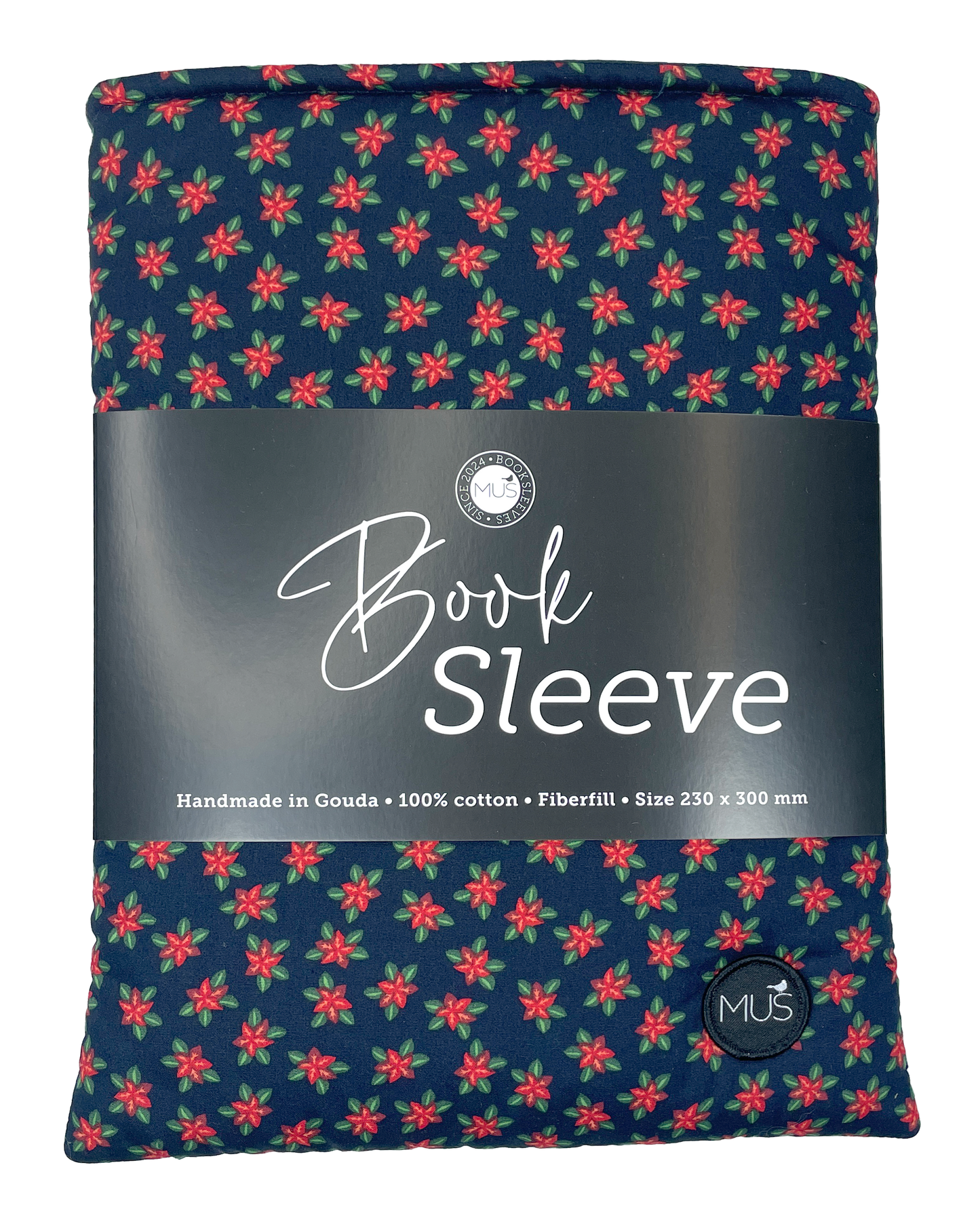 MUS Book Sleeve | Kerstster op blauw
