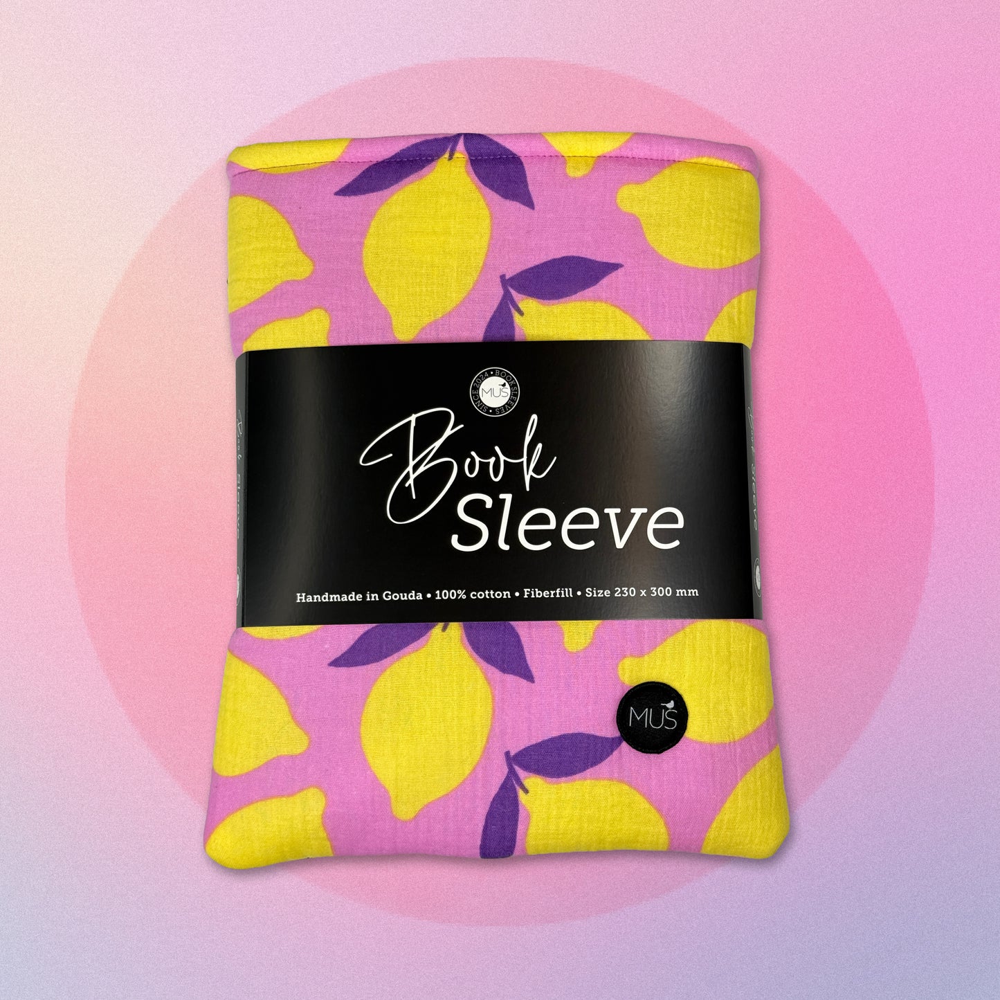 MUS Book Sleeve | Pink lemon