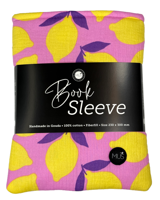 MUS Book Sleeve | Pink lemon