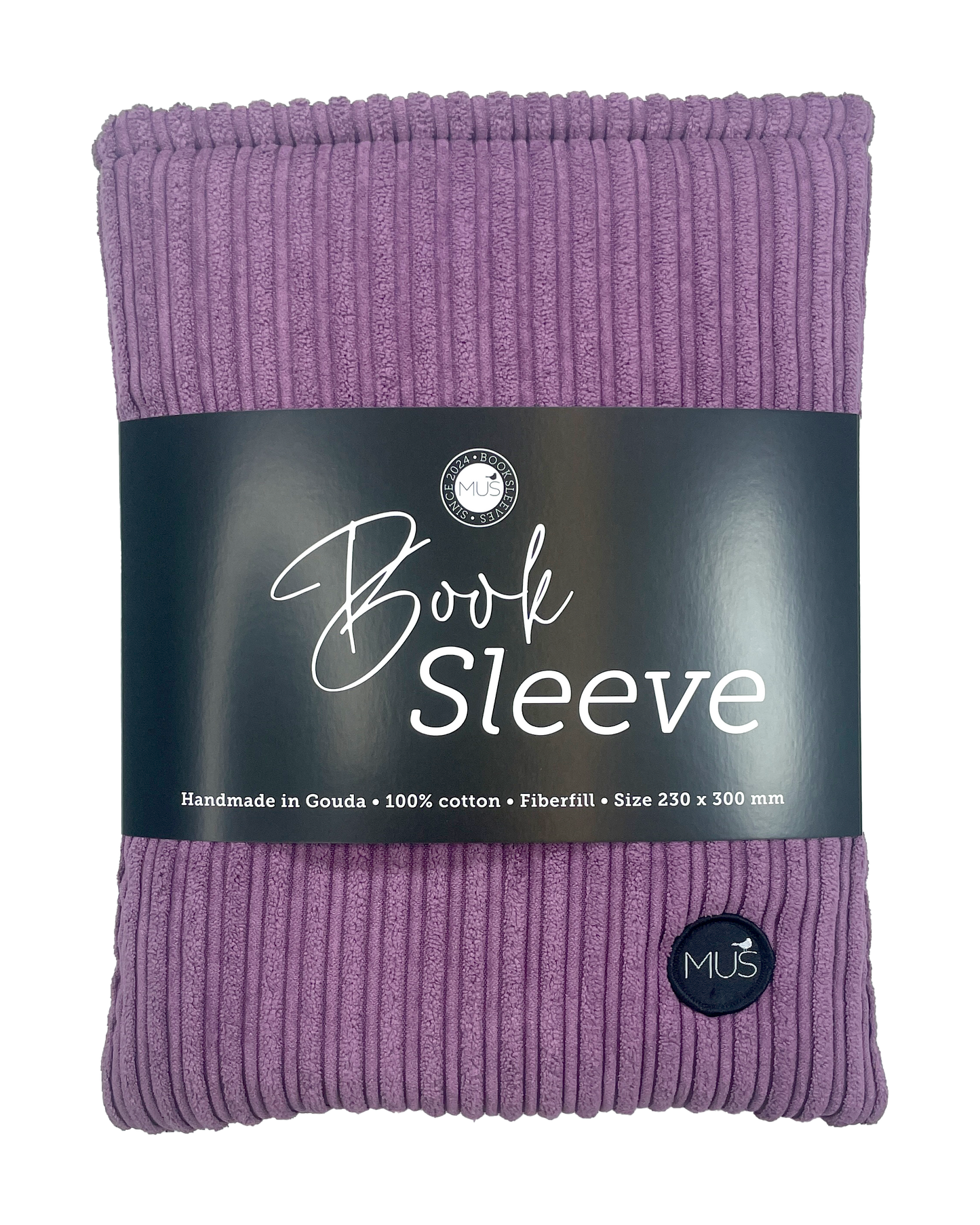 MUS Book Sleeve | Rib paars grof